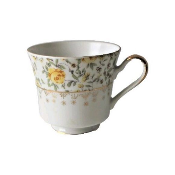 Vintage Choice Japan Souvenir San Simeon Footed Teacup & Saucer Yellow Floral - Picture 6 of 9